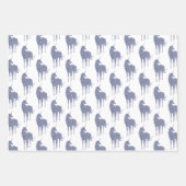 Girly Glam Blush Pink Lila Einhorn Glitzer Geschenkpapier Set (Vorderseite 2)