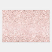 Girly Glam Blush Pink Lila Einhorn Glitzer Geschenkpapier Set (Vorderseite)