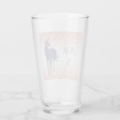 Girly Glam Blush Pink Lila Einhorn Glitzer Glas (Rückseite)