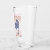 Girly Glam Blush Pink Lila Einhorn Glitzer Glas (Links)