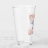 Girly Glam Blush Pink Lila Einhorn Glitzer Glas (Rechts)