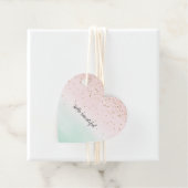 Girly Glam Blush Pink Mint Gold Sparkle Confetti Geschenkanhänger (Beispiel)