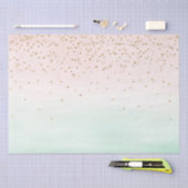 Girly Glam Blush Pink Mint Gold Sparkle Confetti Seidenpapier (Handwerk)