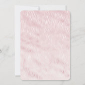 Girly Glam Blush Pink Zebra Print Einladung (Rückseite)
