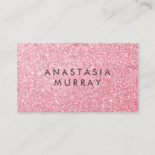 Girly & Glam Blush Rosa Rose Gold Glitzer Glitzern Visitenkarte