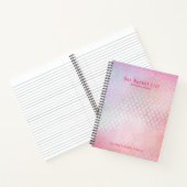 Girly Glam BUCKET LIST Pink Glitzer Custom Notizblock (Innenseite)