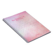 Girly Glam BUCKET LIST Pink Glitzer Custom Notizblock (Rechte Seite)