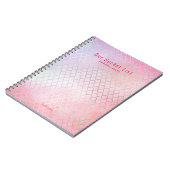 Girly Glam BUCKET LIST Pink Glitzer Custom Notizblock (Linke Seite)
