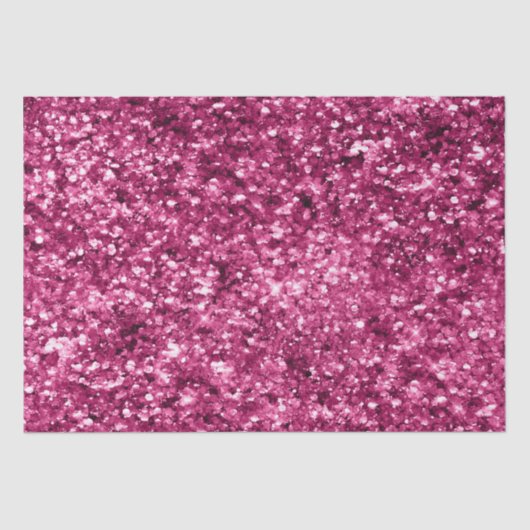 Girly Glam Fuchsia Pink Glitzer Seidenpapier (Vorderseite)