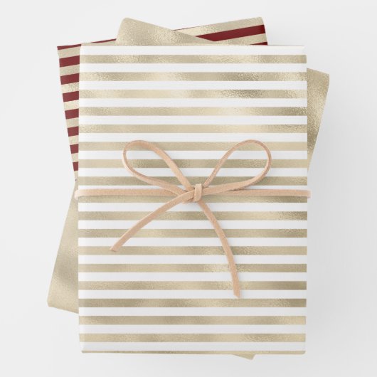 Girly Glam Gold Glitz Geschenkpapier Set (Beispiel)