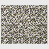 Girly Glam Gold Leopard Print Geschenkpapier (Flach)