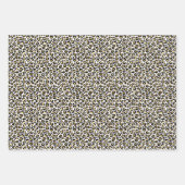 Girly Glam Gold Leopard Print Glitzer funkeln Geschenkpapier Set (Vorderseite 3)