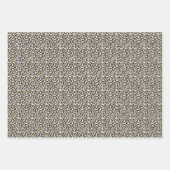 Girly Glam Gold Leopard Print Glitzer funkeln Geschenkpapier Set (Vorderseite 2)