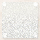 Girly Glam Gold Leopard Print Glitzer funkeln Glasuntersetzer (Rückseite)