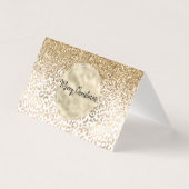 Girly Glam Gold Leopard Print Glitzer Sparkone (Vorderseite)