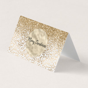 Girly Glam Gold Leopard Print Glitzer Sparkone