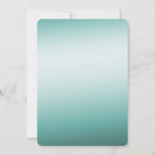 Girly Glam Gold Mini Confetti Mint Ombre Einladung (Rückseite)