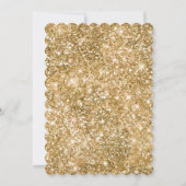 Girly Glam Gold Pink Leopard Einladung (Rückseite)