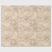 Girly Glam Gold Pink Leopard Print Geschenkpapier (Flach)