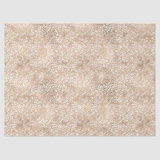 Girly Glam Gold Pink Leopard Print Seidenpapier (Vorderseite)