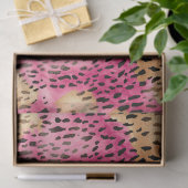 Girly Glam Gold Pink Leopard Seidenpapier (Geschenk)