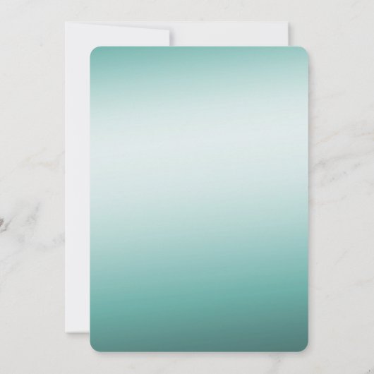 Girly Glam Gold Sparkle Confetti Mint Ombre Einladung (Rückseite)