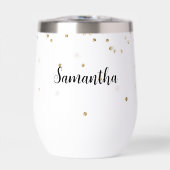 Girly Glam Gold Sparkle Confetti Personalisiert (Vorderseite)