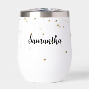 Girly Glam Gold Sparkle Confetti Personalisiert