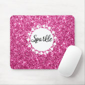 Girly & Glam Hot Pink Glitzer Sparkle Mousepad (Mit Mouse)