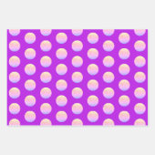 Girly Glam Hot Pink Sparkling Glittery Polka Dots Geschenkpapier Set (Vorderseite 2)