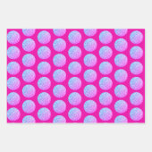 Girly Glam Hot Pink Sparkling Glittery Polka Dots Geschenkpapier Set (Vorderseite)