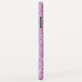 Girly Glam Lila Glitzer Glitzern Monogram Name Case-Mate iPhone Hülle (Hinten/Rechts)