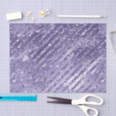Girly Glam Lila Glitzer Streifen Geburtstag Seidenpapier (Handwerk)