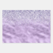 Girly Glam Lila Gold Liebe Peace Geschenkpapier Set (Vorderseite 2)