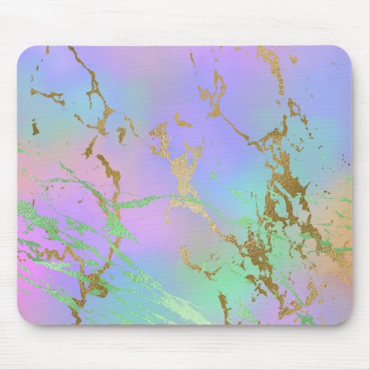Girly Glam Marble | Trendy Playful Pastel Ombre Mousepad (Vorne)