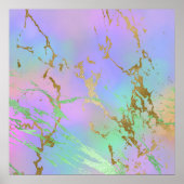 Girly Glam Marble | Trendy Playful Pastel Ombre Poster (Vorne)