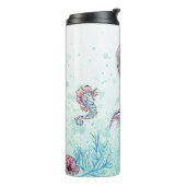 *~* Girly Glam Mermaid Glitzer Sea Horse Thermosbecher (Nach links gedreht)