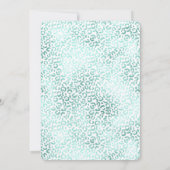 Girly Glam Mint Leopard Print Einladung (Rückseite)