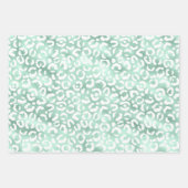 Girly Glam Minze Animal Print Geschenkpapier Set (Vorderseite)