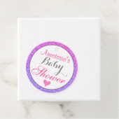 Girly & Glam Ombre Lila Pink Glitzer Kinderdusche Geschenkanhänger (Beispiel)