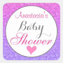 Girly & Glam Ombre Lila Pink Glitzer Kinderdusche