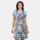 Girly Glam Opal Leopard Print All-Over Print Apron Schürze (Getragen)