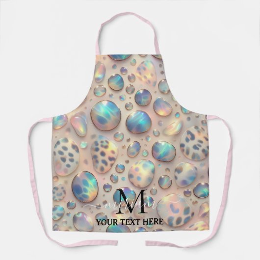 Girly Glam Opal Leopard Print All-Over Print Apron Schürze (Vorderseite)