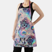 Girly Glam Opal Leopard Print All-Over Print Apron Schürze (InSitu)