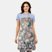 Girly Glam Opal Leopard Print All-Over Print Apron Schürze (Getragen)