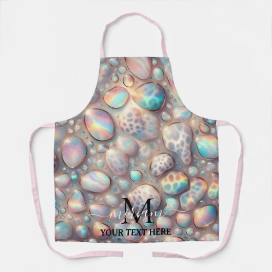 Girly Glam Opal Leopard Print All-Over Print Apron Schürze (Vorderseite)