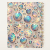 Girly Glam Opal Leopard Print Office School Planer (Rückseite)