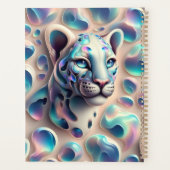 Girly Glam Opal Leoparden Druck Büro Schule Planer (Rückseite)