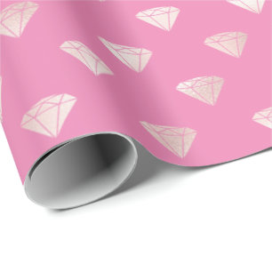 Girly Glam Pink Diamonds Geschenkpapier