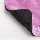 Girly Glam Pink Glitzer Confetti Sparkle Mousepad (Ecke)